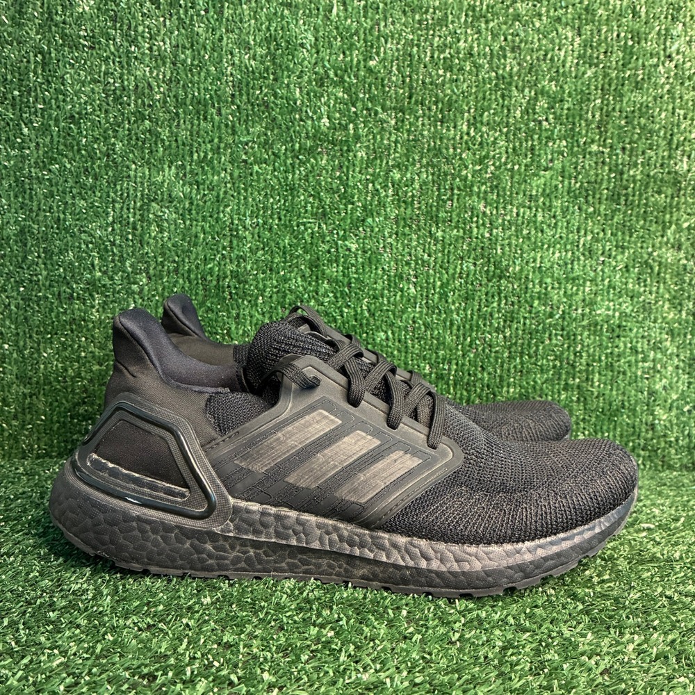 Adidas Ultraboost 20 EG0691 Primeknit Athletic Sneakers Triple Black Mens Size 8